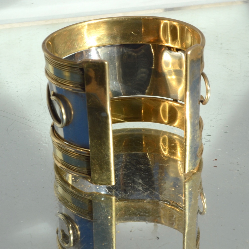 Turquoise Copper Brass Wide Cuff Bracelet Silver - Picture 8 of 8